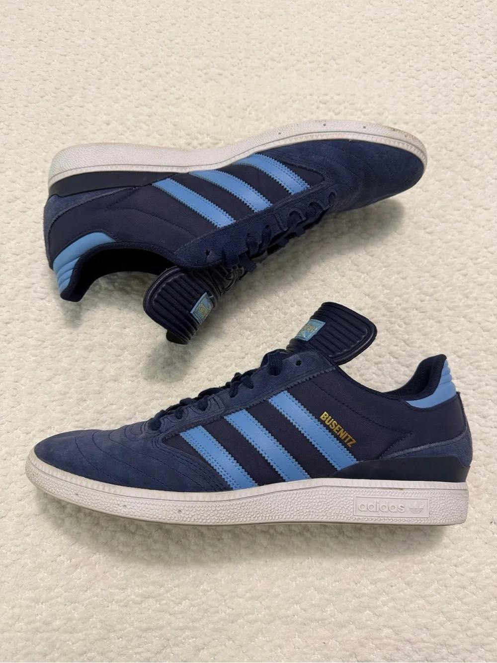 Adidas Busenitz Deep Blue Suede Skateboarding Shoes Men’s Size 13
